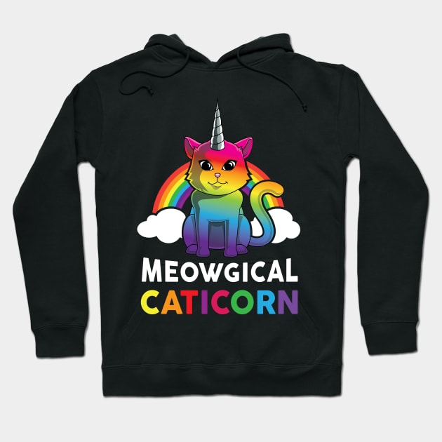 Caticorn Rainbow T shirt Meowgical Cat Unicorn Kittycorn Hoodie by amitsurti